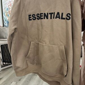 Essentials Men's Beige Crewneck Sweater
